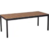 Beliani TOFANE - Tafel uitschuifbaar - Lichtbruin - 198/248 x 90 - Aluminium