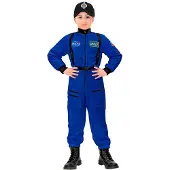 Widmann Astronaut Jumpsuit Kind Blauw - Maat 164