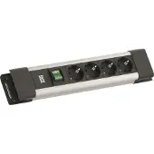 Bachmann CONNECTUS 4xCEE7/3 , 1xschakelaar 2,0 m CEE7/7 grijs