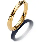 Pandora Ringen - Twisted Ring in gold | Maat 54