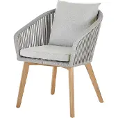 Diamond Garden Kos Stoel Teak inclusief zit- en rugkussens 2 stuks
