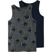 Name It Kids Onderhemd blauw / navy / donkergrijs / wit