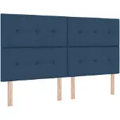 vidaXL Boxspring bed met hoofdeinde Blauw 180 x 200 cm Stof