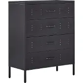 Beliani ENAGO - Commode - Zwart - Staal