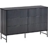 Beliani GLASTONBURY - Ladekast 6 lades - Zwart - MDF