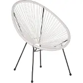 Beliani ACAPULCO II - Tuinstoel - Wit - PE rotan