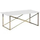Beliani EMPORIA - Salontafel-Wit-Veiligheidsglas