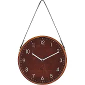 Beliani RENENS - Wandklok - Donkere houtkleur - MDF