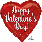Amscan "Valentine Sparkle" Folie Ballon, 71 x 71cm