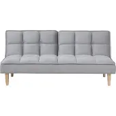 Beliani SILJAN - Driezitsbank-Grijs-Polyester