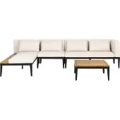 Beliani BRACCIANO - Loungeset 4-zits - Lichtbeige - Gecertificeerd acaciahout