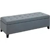 EStore -Sitzbank-Leinenimitat(100% Polyester), Schaumstoff-125L x 49B x 41,5H cm-Grau