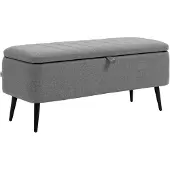 HOMCOM -Sitzbank-Polyester, Stahl-102L x 40B x 44H cm-Grau