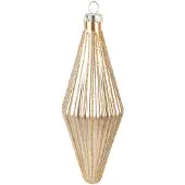 Clayre & Eef Kerstbal Overig Ø 5x15 cm Goudkleurig Glas Kerstballen