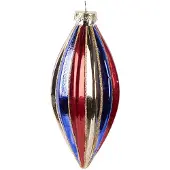 Clayre & Eef Kerstbal Overig Ø 6x13 cm Meerkleurig Glas Kerstballen