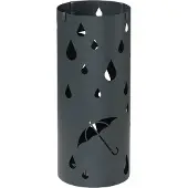 HOMCOM -Schirmhalter-Stahl-Ø17 x 41H cm-Dunkelgrau