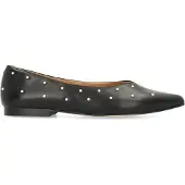 Manfield Zwarte leren loafers met studs | Maat 40