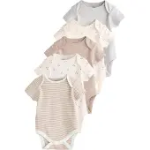 Next Rompertje/body beige / ecru / donkerbeige / lichtgrijs