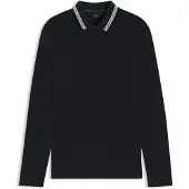 BOSS Plisy 10266738 Green Lange Mouw Poloshirt