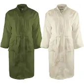 The One Towelling Luxe Badjas - 100% Katoen Crème / S/M