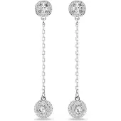 Swarovski Oorbellen 'Una' zilver / transparant