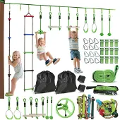 AIYAPLAY -Kinder-Kletterseil-Set-Kunststoff, Polyester-1000L x 5B x 1H cm-Grün