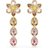 Swarovski Oorbellen 'Idyllia' geel / goud / rosé / transparant