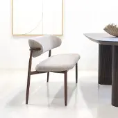Giga Meubel Eetkamerbank Alexia Taupe/Walnoot 200cm