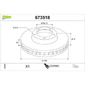 Valeo 673518 Remschijf
