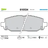 Valeo 610534 Remblokken