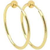 Charme Bijoux Klem - Oorringen - geen gaatje-3 cm -goudkleur-