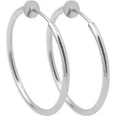 Charme Bijoux Clip oorringen- 4 cm- Zilverkleur- geen gaatje-