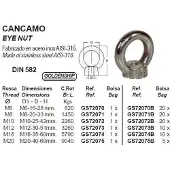 Goldenship Eye Nut Din 20 Units Goud 10 mm