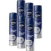 Nivea MEN Derma Control Anti-transpirant Deodorant Spray - 96u* zweet- en geurbescherming - Voordeelverpakking - 6x 150ml