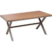 Beliani TIANO - Tuintafel-Lichte houtkleur-Aluminium