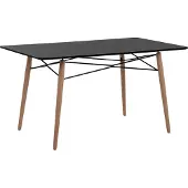 Beliani BIONDI - Eettafel - Zwart - 80 x 140 cm - MDF