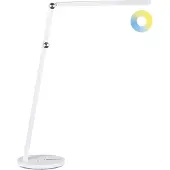 Beliani DORADO - Bureaulamp - Wit - Synthetisch materiaal