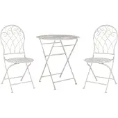 Beliani STIFFE - Bistro set - Wit - IJzer