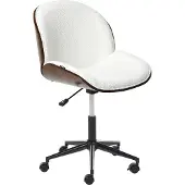 Beliani MENESHA - Bureaustoel - Lichtgrijs - Polyester