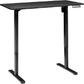 Beliani TAVARES - Elektrisch verstelbaar bureau - Zwart - Vezelplaat