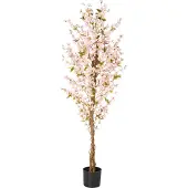 Beliani SAKURA - Kunstplant - Roze - 185 cm - Synthetisch materiaal