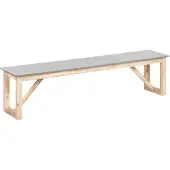 Beliani NOTTERI - Tuinbank - Grijs - Beton