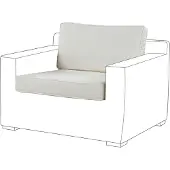 Beliani ARDEA - Tuinkussenhoezen set fauteuil - Wit - Polyester