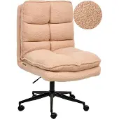 Beliani ADDISON - Bureaustoel - Perzikroze - Bouclé