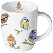 Ambiente Mok 0.2L Bird Species White Wit wit Porselein Beker