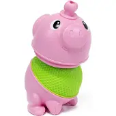 Lalaboom - Constructiespeelgoed - Educatieve kralen - Set dieren kip en varken 6 stuks