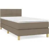 Syfax Boxspring met matras stof taupe 90x200 cm