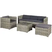 Juskys Loungeset Punta Cana - L - Polyrotan