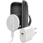 SBS Always on Charge KIT Headset, Smartphone, Smartwatch Wit USB Draadloos opladen Snel opladen Binnen