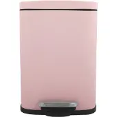 Spirella Akira, 5 liter, Rechthoekig, RVS, Roze, Met pedaal, 214 mm